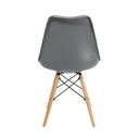 Ver imagem 1 de Kit 4 Cadeiras Saarinen Dsw Estofada Base Madeira Sala Cozinha Jantar La Mobilia