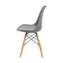 Ver imagem 2 de Kit 4 Cadeiras Saarinen Dsw Estofada Base Madeira Sala Cozinha Jantar La Mobilia