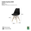 Ver imagem 7 de Kit 4 Cadeiras Saarinen Dsw Estofada Base Madeira Sala Cozinha Jantar La Mobilia