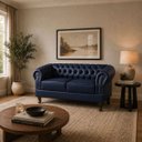 Ver imagem 1 de Namoradeira Chesterfield Duque 2 Lugares em Corano Azul Marinho