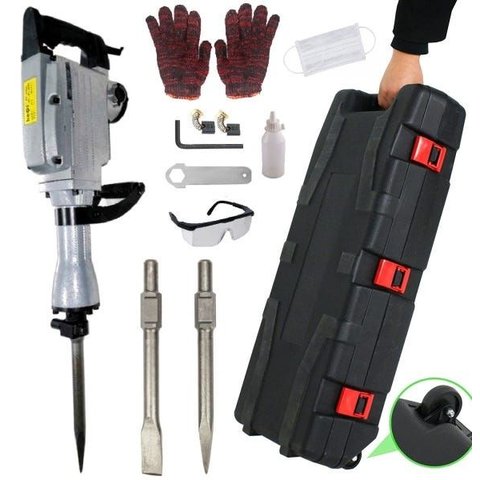 Martelete Demolidor Impacto Rompedor 220v 85 Joules 1900 Rpm 2200 Watts + Maleta Kaqi Sg-9095
