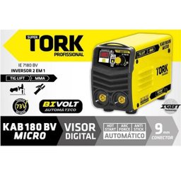 Máquina Solda Inversora 180 Bivolt Aut Kab180 Micro Tork + Máscara - 12