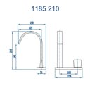 Ver imagem 2 de Torneira de Mesa com Acionamento Lateral Fani Prima Cobre Fosco 1185 Rv210