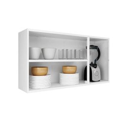 Armário Aéreo de Cozinha Itatiaia Preto 105cm 3 Portas Luce - 3