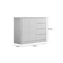 Ver imagem 2 de Cômoda Infantil Eloá Branca _ Phoenix Baby