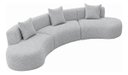 Ver imagem 2 de Sofá Modular Curvo 360cm Orgânico Virginia Bouclé Prata