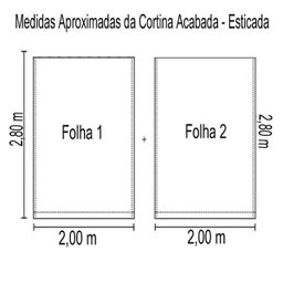 Cortina Cetim (Beatriz) 3,00 x 2,80 Cor: Branco - 2