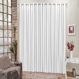 Cortina Cetim (Beatriz) 3,00 x 2,80 Cor: Branco - 1