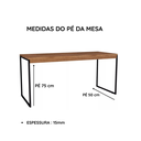 Ver imagem 4 de Mesa Gamer Industrial Diretor 150cm para Pc Pés de Ferro em MDP - JM3 Móveis:Freijó/Preto