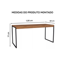 Ver imagem 5 de Mesa Gamer Industrial Diretor 150cm para Pc Pés de Ferro em MDP - JM3 Móveis:Freijó/Preto