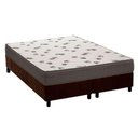 Ver imagem 1 de Cama Box Queen: Colchão Espuma Ortobom D45 Light Saúde + Base CRC Suede Brown(158x198)