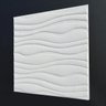 PLACA 3D ESPUMA ONDA BRANCO 60X60 7MM - 4