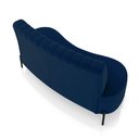Ver imagem 2 de Sofá Living Decorativo 2 Lugares 1,35m Katara Veludo Azul G33 - Gran Belo