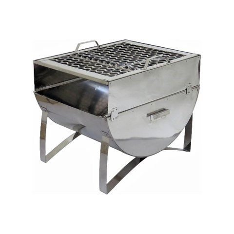 Churrasqueira Campeira em Aço Inox Com Grelha 40x35x33cm Duralar F045TOM