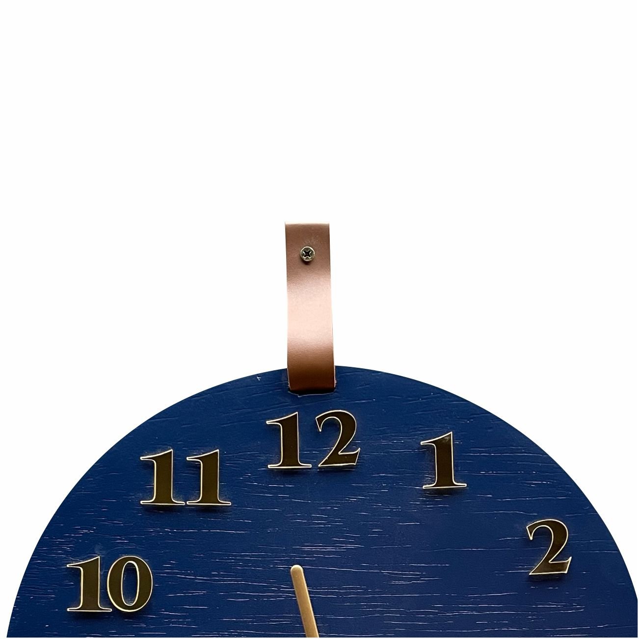 Relógio De Parede Decorativo Moderno Azul e Dourado - 3