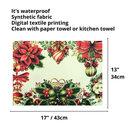 Ver imagem 3 de Kit 4 Jogos Americanos Coração de Amor de Natal Impermeável 43cmx34cm