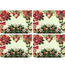 Ver imagem 5 de Kit 4 Jogos Americanos Coração de Amor de Natal Impermeável 43cmx34cm