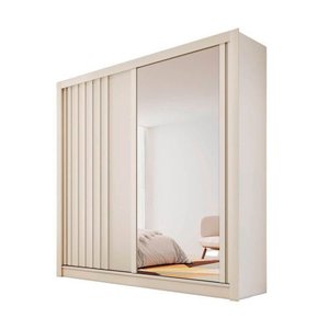 Guarda Roupa Solteiro Espelho 4 Gavetas - Dubai Made Marcs