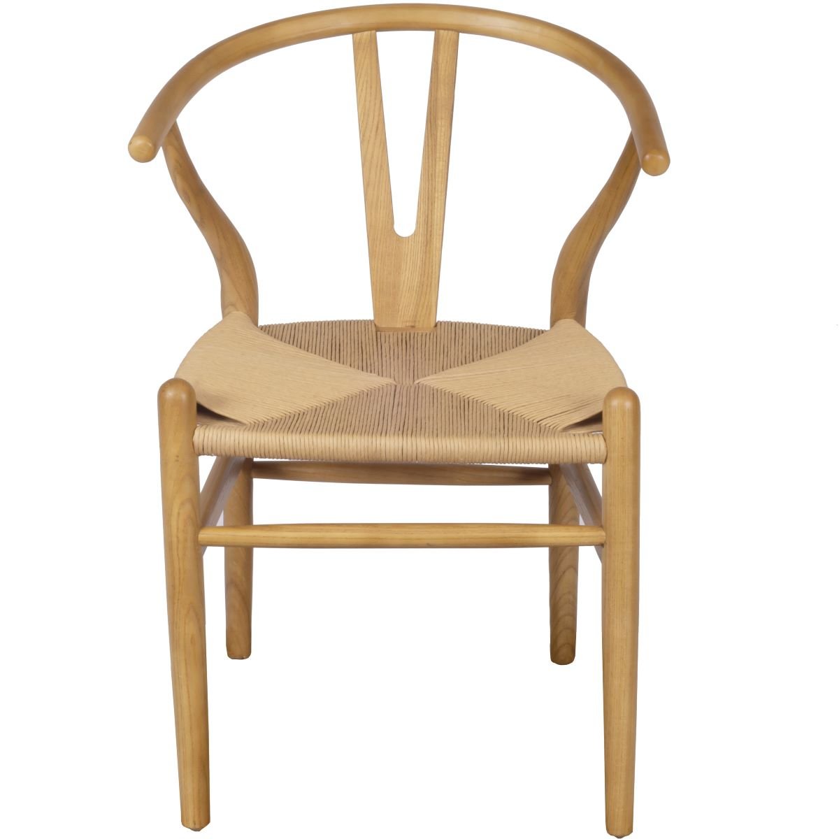 Cadeira Wishbone com Assento em Rattan Natural - 5