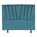 Ver imagem 1 de Cabeceira Estofada Cama Casal Queen Size 160 Cm Louise Suede:azul Turquesa