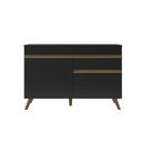 Ver imagem 6 de Gabinete Banheiro com 2 Portas e 1 Gaveta 120cm Retrô Multimóveis MP5539 Preto/Dourado