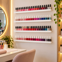 Ver imagem 4 de Prateleiras Porta Esmaltes Parede 50cm Expositor Manicure - Branco