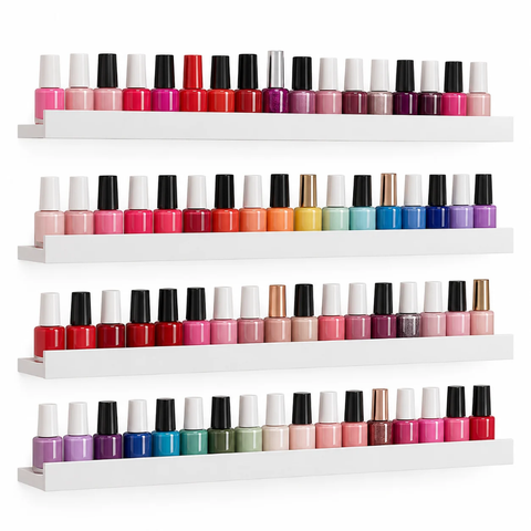 Prateleiras Porta Esmaltes Parede 50cm Expositor Manicure - Branco