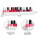 Ver imagem 3 de Prateleiras Porta Esmaltes Parede 50cm Expositor Manicure - Branco