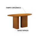 Ver imagem 6 de Conjunto Sala de Jantar Tampo Orgânico MDF 135cm com 4 Cadeiras Isis Marrom/Cinamomo/Cinza