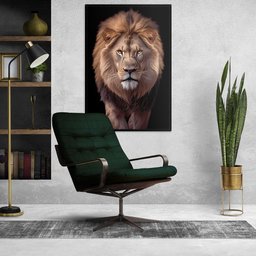 Quadro Decorativo Leão Judá Sala Quart Moldura CxAlta 100x66 Arte na Arte Moldura Preta - 9