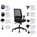Ver imagem 6 de Conjunto Mesa Pedestal em L + Cadeira de Escritório Ergonômica Netmobil