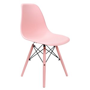 CADEIRA EAMES PP ROSA PÉS EM POLIPROPILENO