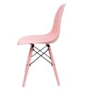 Ver imagem 3 de Cadeira Eames Rosa em Polipropileno com Pés para Sala de Jantar Cozinha e Escritório