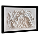 Ver imagem 3 de Quadro Decorativo Abstrato Tecido Branco