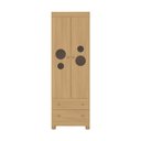 Ver imagem 6 de Guarda-roupa Infantil 62cm 2 Portas com Vidro e 2 Gavetas Bombom Multimóveis Mp4461 Madeirado