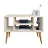 Rack para Tv Paris com 4 Nichos com Pés Retrô - Off White - 2