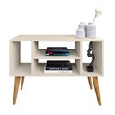 Ver imagem 2 de Rack para Tv Paris com 4 Nichos com Pés Retrô - Off White