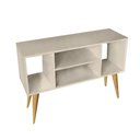 Ver imagem 3 de Rack para Tv Paris com 4 Nichos com Pés Retrô - Off White