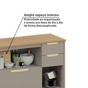 Ver mais imagens de Bancada de Cozinha para Ilha 100% Mdf com Tampo 164cm Lumina Luciane Móveis