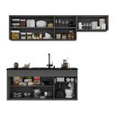 Ver imagem 2 de Cozinha Modulada Compacta Suspensa 220cm Milano Multimóveis Mp2411 Cinza