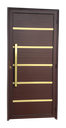 Ver imagem 1 de Porta Lambril Premium c/Puxador e. Super Marrom Corten Dourado 90 Brimak