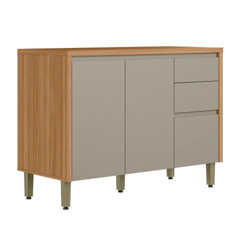 Balcão de Cozinha com Tampo Allure Jequitiba/gris 120cm