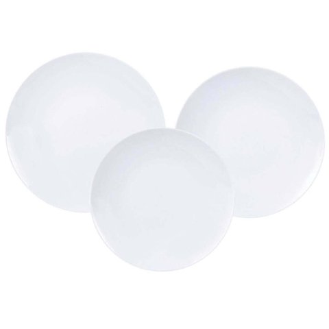 Aparelho de Jantar 18 Peças Tramontina Leonora Porcelana Branca Leve Cupê Mesa Posta Sopa Caldos