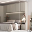 Ver imagem 7 de Mesa de Cabeceira Modulada Reto 1 Porta 2 Gavetas Elegance Cinza