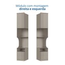 Ver imagem 4 de Mesa de Cabeceira Modulada Reto 1 Porta 2 Gavetas Elegance Cinza