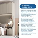 Ver imagem 6 de Mesa de Cabeceira Modulada Reto 1 Porta 2 Gavetas Elegance Cinza
