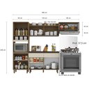 Ver imagem 3 de Cozinha Compacta Completa Raquel Balcão com Tampo Carvalho/Off White