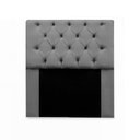 Ver imagem 1 de Cabeceira Mirage Para Cama Box Solteiro 120cm com Capitonê Suede - Ecotec Decor:Cinza