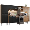 Ver imagem 3 de Armário de Cozinha Completa 325cm Rustic/Preto Emilly Joy Madesa 01