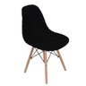 Capa Cadeira Eiffel Charles Eames Wood Tricot Preto Trançada - 1